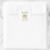 Sunflower Greenery Sweet Treat Wedding Dank je Ronde Sticker (Tas)