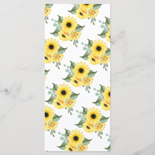 Sunflower Greenery van het menu Berichten (Achterkant)