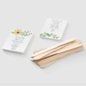 Sunflower Greenery Wedding Program Fan Handwaaier (Niet-gemonteerd)