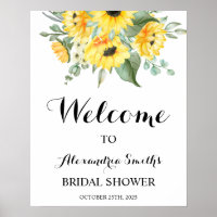 Sunflower Greenery Welcome Vrijgezellenfeest Sign