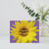 Sunflower Happy Birthday Briefkaart (Staand voorkant)