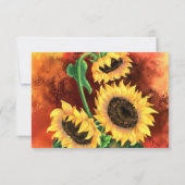 Sunflower Happy Birthday Kaart (Achterkant)