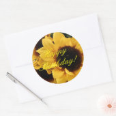 Sunflower Happy Birthday Sticker (Envelop)