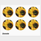Sunflower Happy Birthday Sticker (Vel)