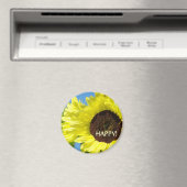 SUNFLOWER Happy! Magnets Yellow Sun Flowers Magneet (Insitu (Vaatwasser))