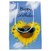 Sunflower Heart Abstract op Sky Medium Cadeauzakje (Voorkant)