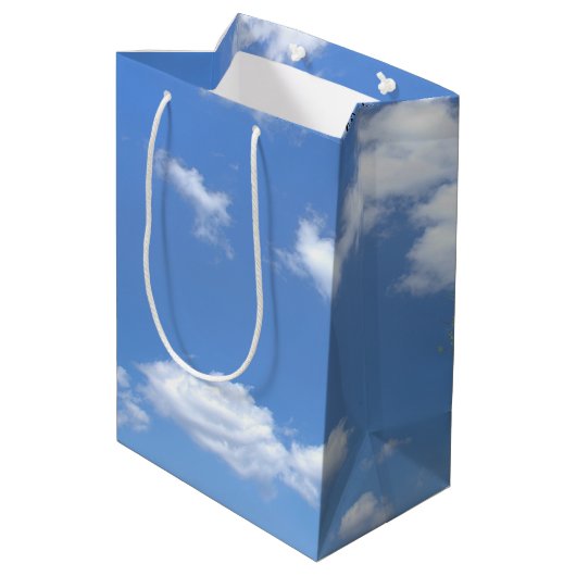 Sunflower Heart Abstract op Sky Medium Cadeauzakje (Achterkant Gekanteld)