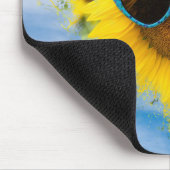Sunflower Heart Abstract op Sky Muismat (Hoek)