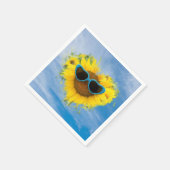 Sunflower Heart Abstract op Sky Servet (Hoek)