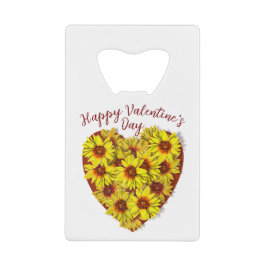 Sunflower Heart Bottle Opener Creditkaart Flessenopener