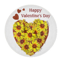 Sunflower Heart Cutting Board Snijplank