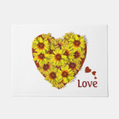 Sunflower Heart Door Mat (Voorkant)