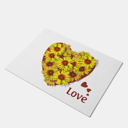 Sunflower Heart Door Mat (Schuin)