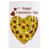 Sunflower Heart Gift Bag Medium Cadeauzakje (Achterkant)