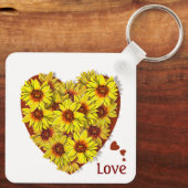 Sunflower Heart Keychain (Achterkant)