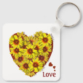 Sunflower Heart Keychain (Achterkant)