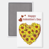 Sunflower Heart Magnet (Voorkant / Achterkant)
