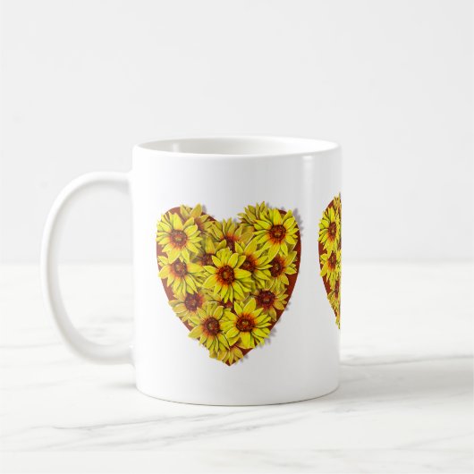 Sunflower Heart Mug Koffiemok (Links)