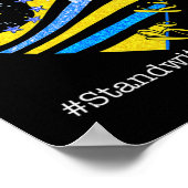 Sunflower Heart Oekrainian Flag Be Kind Stand With Poster (Hoek)