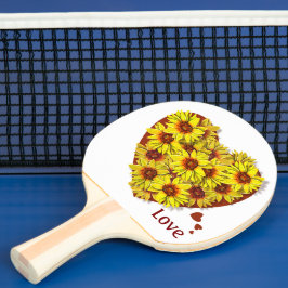 Sunflower Heart Ping Pong Paddle Tafeltennisbatje