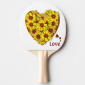 Sunflower Heart Ping Pong Paddle Tafeltennisbatje (Voorkant)