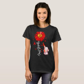 Sunflower Heart Warrior Red Elephant Heart Disease T-shirt (Voorkant volledig)