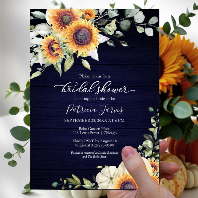 Sunflower Herfst Budget Bridal Shower Invitation (Creator heeft geüpload)
