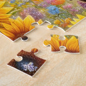 Sunflower Highland Cow Legpuzzel (Zijkant)