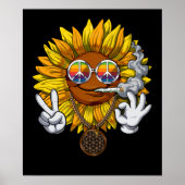 Sunflower Hippie Poster (Voorkant)