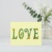 Sunflower Hippy Love Briefkaart (Staand voorkant)