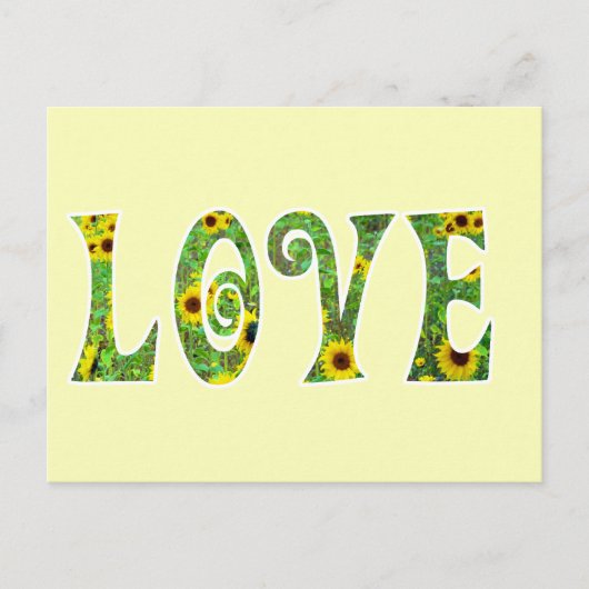 Sunflower Hippy Love Briefkaart (Voorkant)