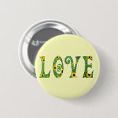 Sunflower Hippy Love Ronde Button 5,7 Cm (Voorkant /achterkant)