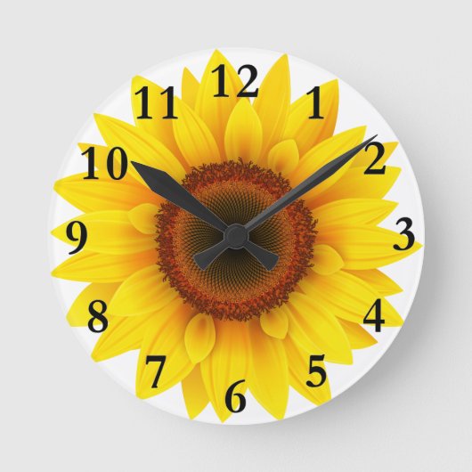 Sunflower Home Decor Ronde Klok (Voorkant)