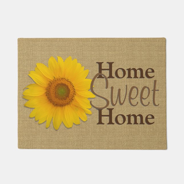 Sunflower Home Sweet Home Deurmat (Voorkant)