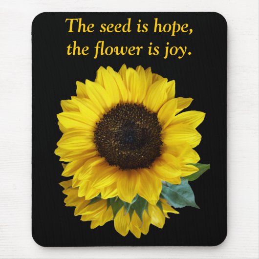 Sunflower Hope & Joy Mousepad Muismat (Voorkant)