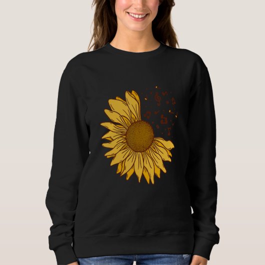 Sunflower Hope Positive Music Flowers Sunflowers Trui (Voorkant)