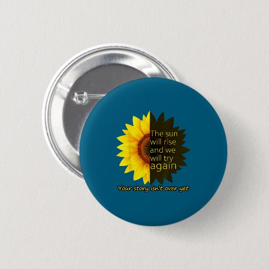 Sunflower Hope  Ronde Button 5,7 Cm (Voorkant /achterkant)