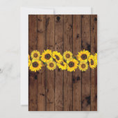 Sunflower Housewarming Sweet Home Wood Invite Kaart (Achterkant)