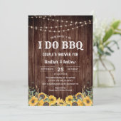 Sunflower I Do BBQ Couple Shower Verloving Kaart (Staand voorkant)