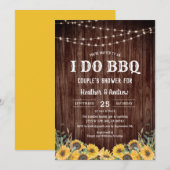 Sunflower I Do BBQ Couple Shower Verloving Kaart (Voorkant / Achterkant)