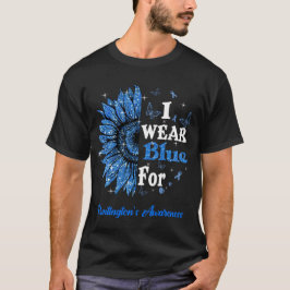 Sunflower I Draag blauw voor de ziekte van Hunting T-shirt