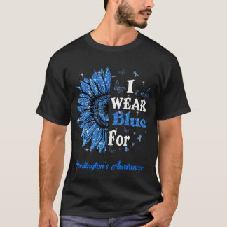 Sunflower I Draag blauw voor de ziekte van Hunting T-shirt
