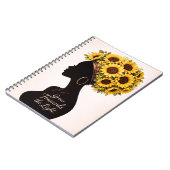 Sunflower Inspirational Black Woman Floral Journal Notitieboek (Linkerzijde)