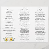 Sunflower Ivory Peony Eucalyptus Weddenschap (Achterkant)