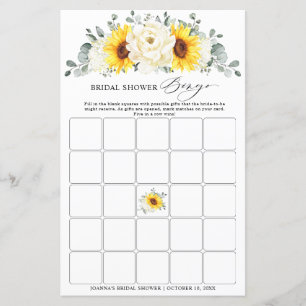 Sunflower Ivory Peony Floral Vrijgezellenfeest Bin