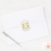 Sunflower Ivory Peony Vrijgezellenfeest Dank u wel Ronde Sticker (Envelop)