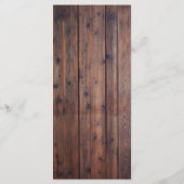 Sunflower Jar String Lights Rustic Wedding Menu (Achterkant)