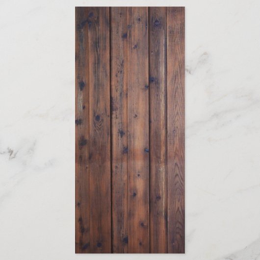 Sunflower Jar String Lights Rustic Wedding Menu (Achterkant)