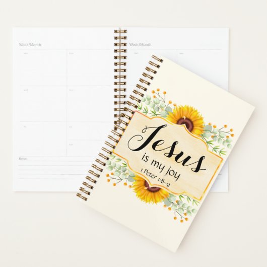 Sunflower Jesus is my Joy Planner (Display)