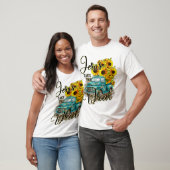 Sunflower Jesus Take The Wheel Christian Gift Leop T-shirt (Unisex)